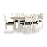 Trelan Painted 120 165cm Ext Dining Table Coconut from Roseland Furniture