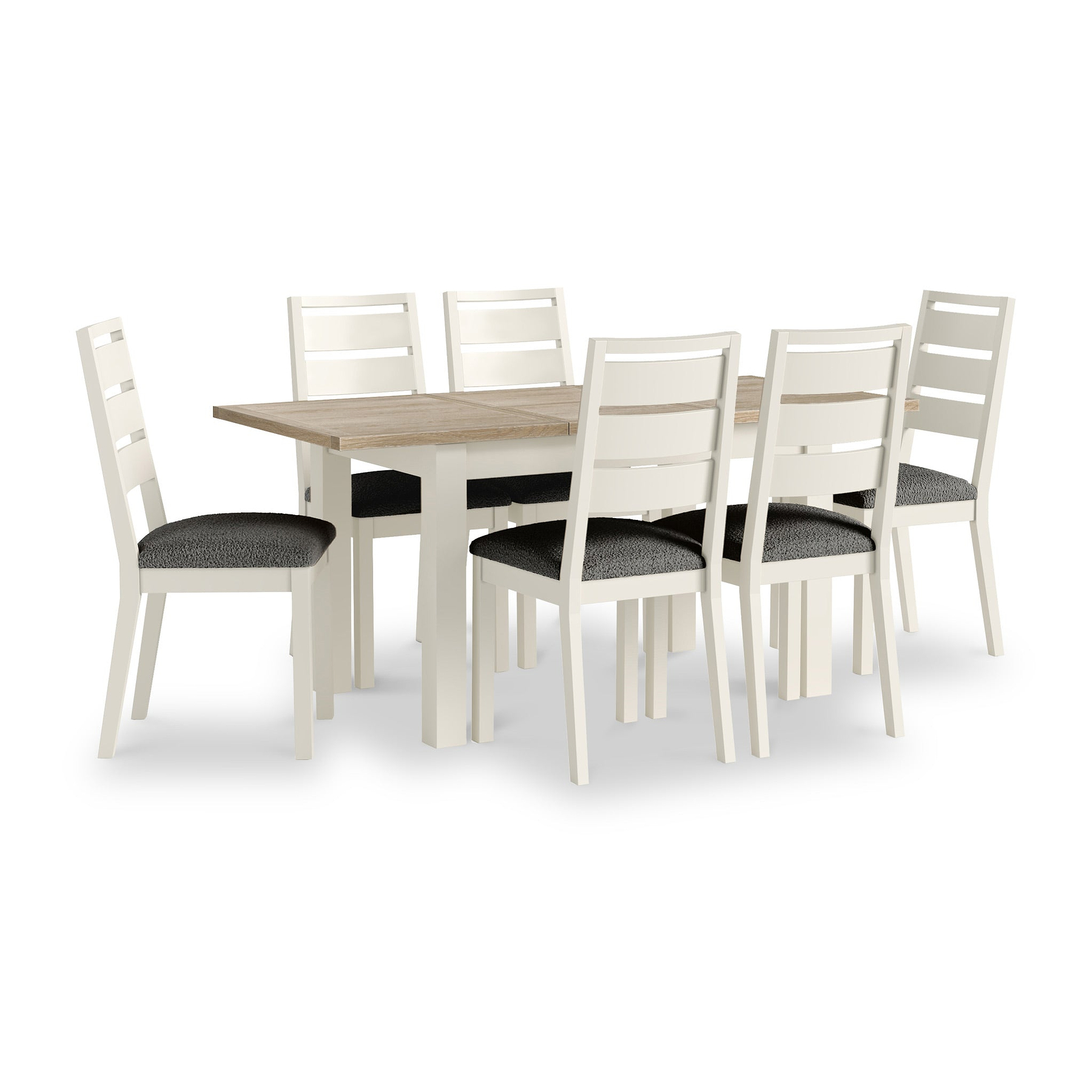Trelan Painted 120 165cm Ext Dining Table Coconut from Roseland Furniture