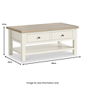 Trelan Painted Coffee Table w Shelf Coconut from Roseland Furniture