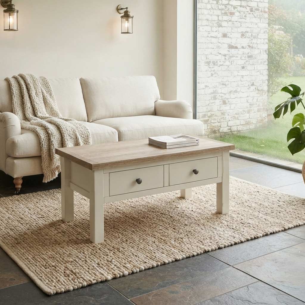 Trelan Painted Coffee Table Coconut from Roseland Furniture