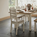 Trelan Painted Boucle Slatted Back Dining Chair White Coconut from Roseland Furniture