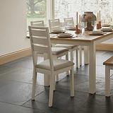 Trelan Painted Boucle Slatted Back Dining Chair White Coconut from Roseland Furniture