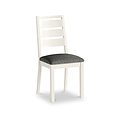 Trelan Painted Boucle Slatted Back Dining Chair Charcoal Coconut from Roseland Furniture