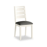 Trelan Painted Boucle Slatted Back Dining Chair Charcoal Coconut from Roseland Furniture