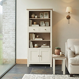 Trelan Painted Display Bookcase Coconut from Roseland Furniture