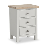 Trelan Painted 3 Drawer Bedside Dimensions from Roseland Furniture