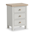 Trelan Painted 3 Drawer Bedside Dimensions from Roseland Furniture