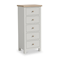 Trelan Painted Tallboy Chest Grey from Roseland Furniture