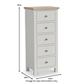 Trelan Painted Tallboy Chest Grey from Roseland Furniture