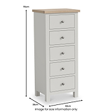 Trelan Painted Tallboy Chest Grey from Roseland Furniture