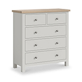 Trelan Painted 2 Over 3 Drawer Chest Grey from Roseland Furniture