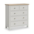 Trelan Painted 2 Over 3 Drawer Chest Grey from Roseland Furniture