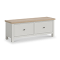 Trelan Painted 2 Drawer Blanket Bench Grey from Roseland Furniture