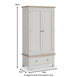 Trelan Painted Double Wardrobe Dimensions from Roseland Furniture