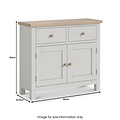 Trelan Painted Small Sideboard Light Grey from Roseland Furniture