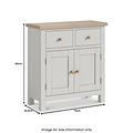 Trelan Painted Mini Sideboard Light Grey from Roseland Furniture