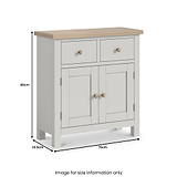 Trelan Painted Mini Sideboard Light Grey from Roseland Furniture