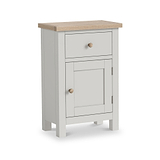 Trelan Painted Single Drawer Small Cupboard Light Grey from Roseland Furniture