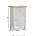 Trelan Painted Single Drawer Small Cupboard Light Grey from Roseland Furniture