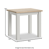 Trelan Painted 80cm Square Bistro Dining Table Light Grey from Roseland Furniture