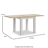 Trelan Painted 80 160cm Flip Top Dining Table Grey from Roseland Furniture