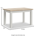 Trelan Painted 120 165cm Ext Dining Table Grey from Roseland Furniture