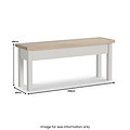 Trelan Painted Shallow Storage Bench Light Grey from Roseland Furniture