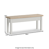 Trelan Painted Shallow Storage Bench Light Grey from Roseland Furniture