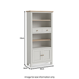 Trelan Painted Display Bookcase Light Grey from Roseland Furniture