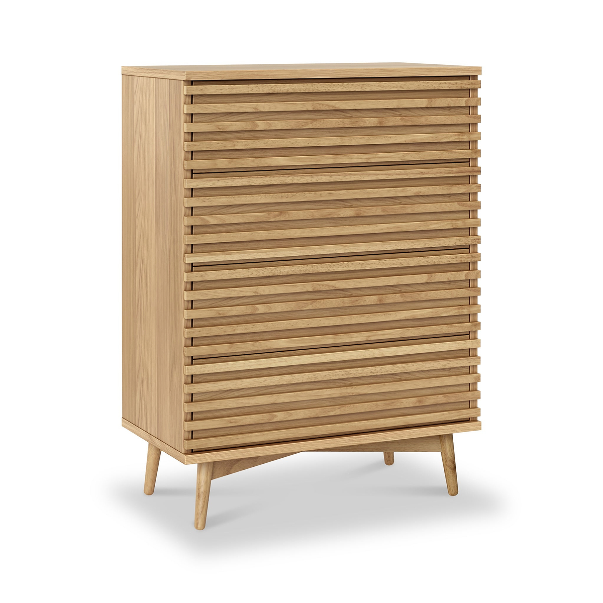 Kari-oak-4-drawer-chest-light-stain from Roseland Furniture