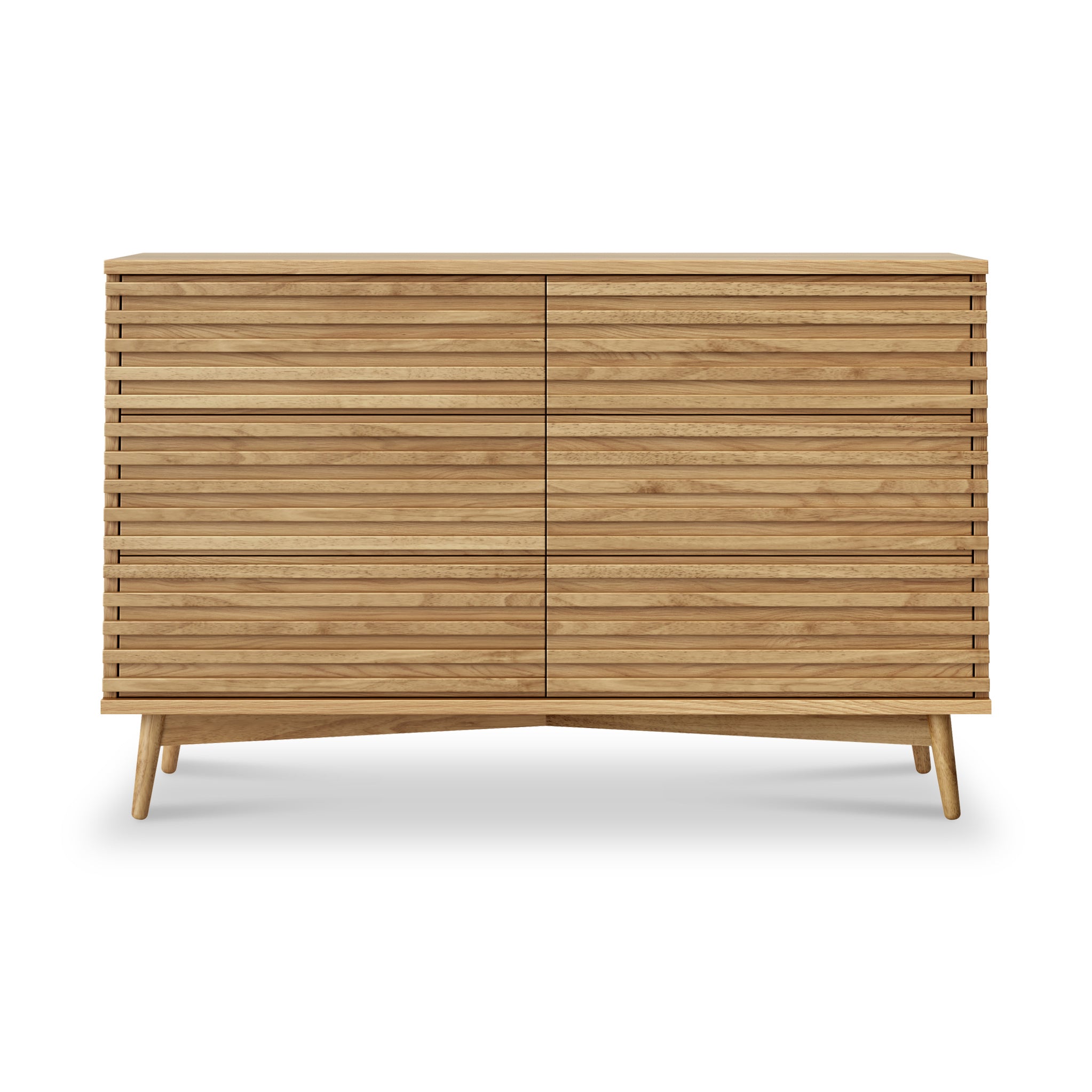 SAC WORKS / SMALL CHEST [RF-074〈OAK〉] Kari Light Oak 6 Drawer Chest of Drawers, Scandi Storage | Roseland