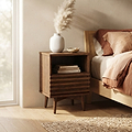 Kari-oak-slim-bedside-dark-stain from Roseland Furniture