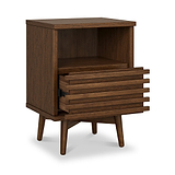 Kari-oak-slim-bedside-dark-stain from Roseland Furniture