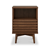 Kari-oak-slim-bedside-dark-stain from Roseland Furniture