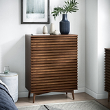 Kari-oak-4-drawer-chest-dark-stain from Roseland Furniture