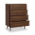 Kari-oak-4-drawer-chest-dark-stain from Roseland Furniture