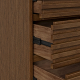 Kari-oak-4-drawer-chest-dark-stain from Roseland Furniture