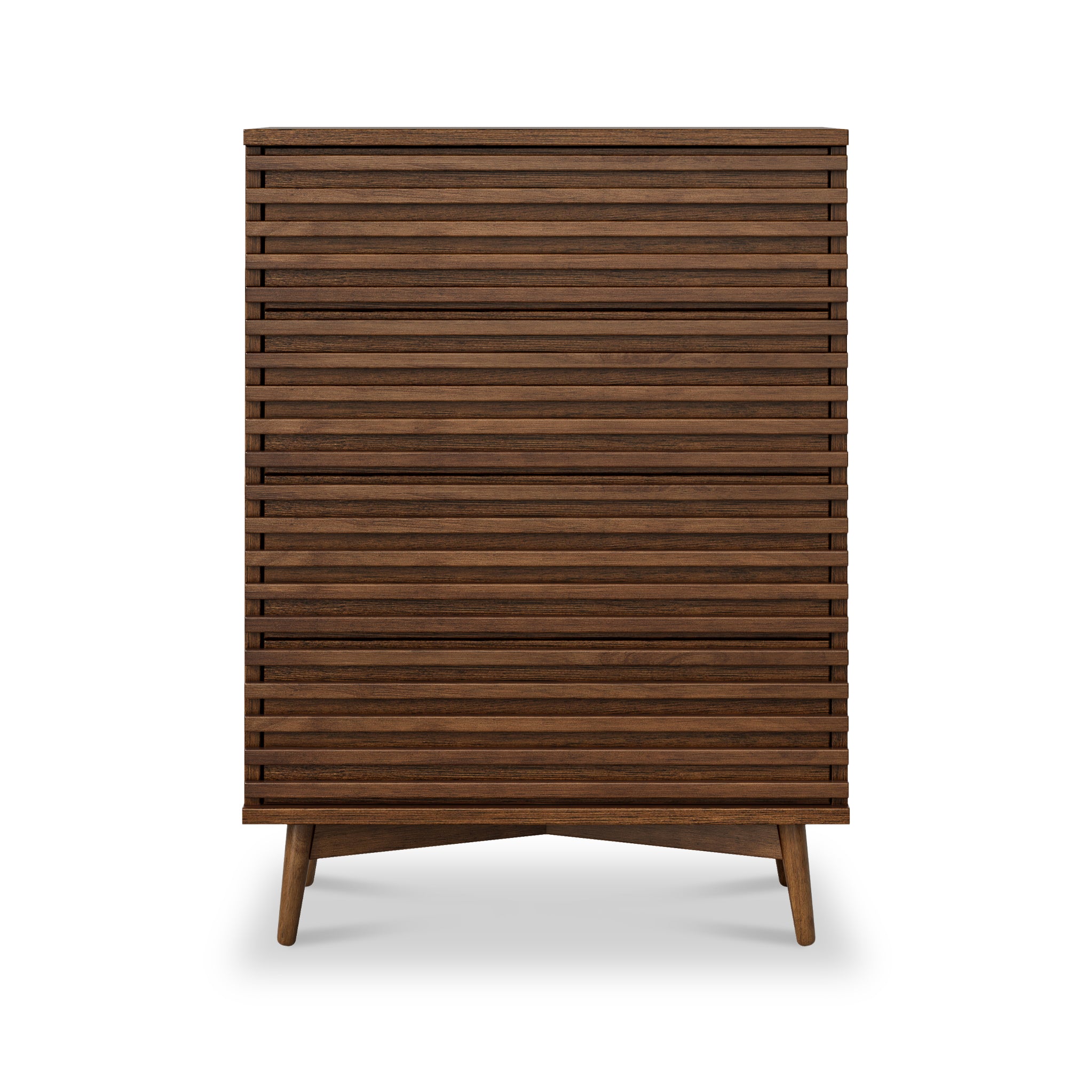 Kari Dark Oak 4 Drawer Chest of Drawers, Scandi Storage | Roseland