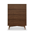 Kari-oak-4-drawer-chest-dark-stain from Roseland Furniture