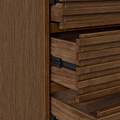 Kari-oak-6-drawer-chest-dark-stain from Roseland Furniture