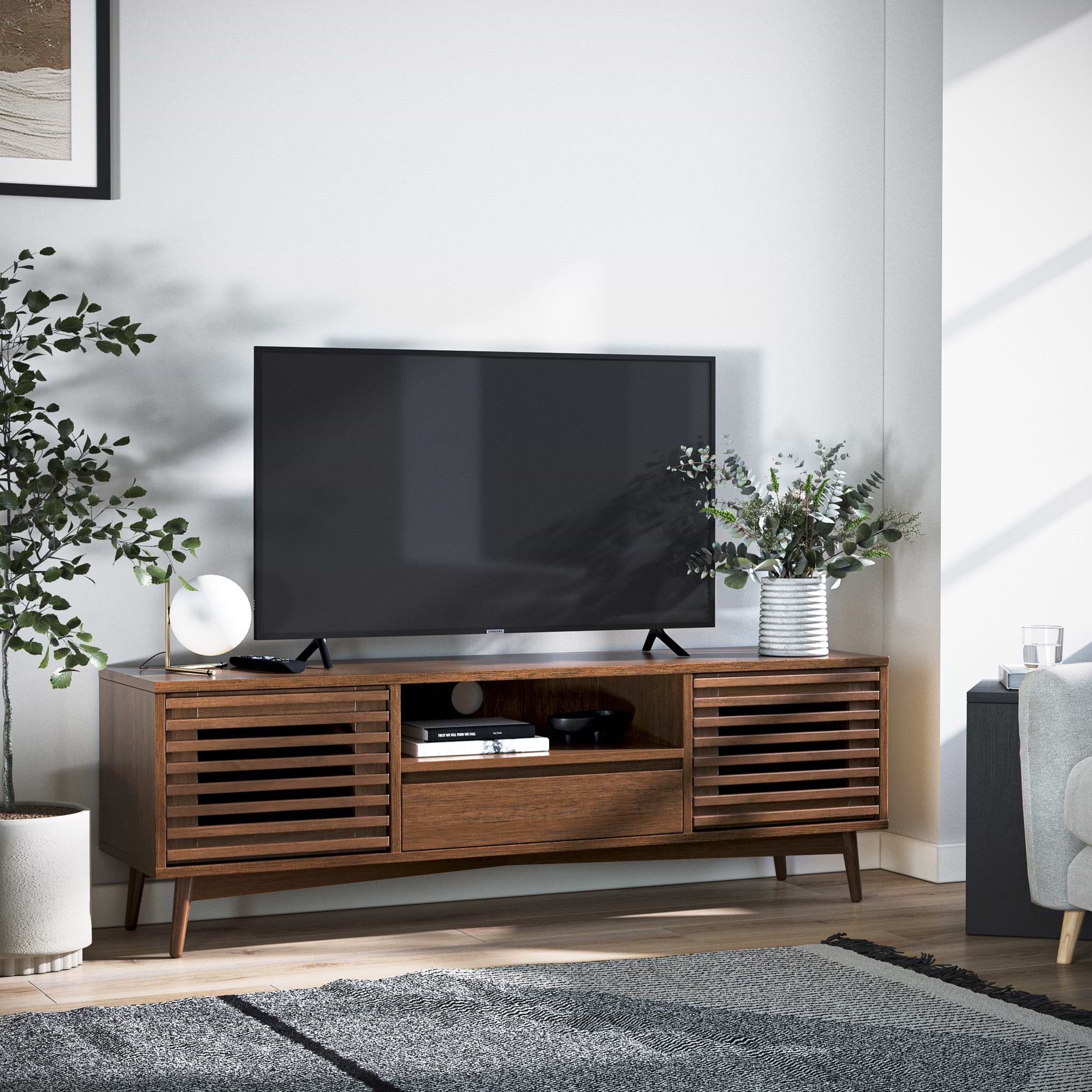 Kari Dark Oak 150cm Wide TV Unit, Mid Century Tele Stand | Roseland