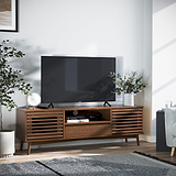 Kari-oak-150cm-wide-tv-unit-dark-stain from Roseland Furniture