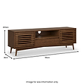 Kari-oak-150cm-wide-tv-unit-dark-stain from Roseland Furniture