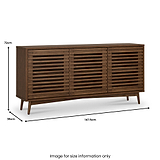 Kari-oak-3-door-sideboard-dark-stain from Roseland Furniture