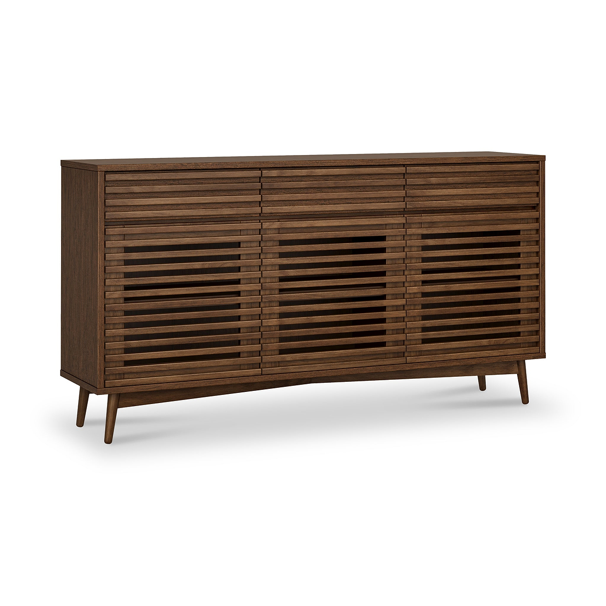 Kari-oak-3-door-3-drawer-sideboard-dark-stain from Roseland Furniture