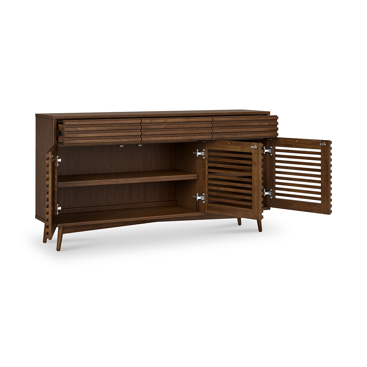 Kari-oak-3-door-3-drawer-sideboard-dark-stain from Roseland Furniture