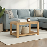 Penryn Oak Coffee Table With Shelf from Roseland Furniture