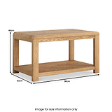 Penryn Oak Coffee Table With Shelf from Roseland Furniture