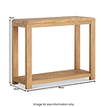 Penryn Oak 95cm Console Table from Roseland Furniture