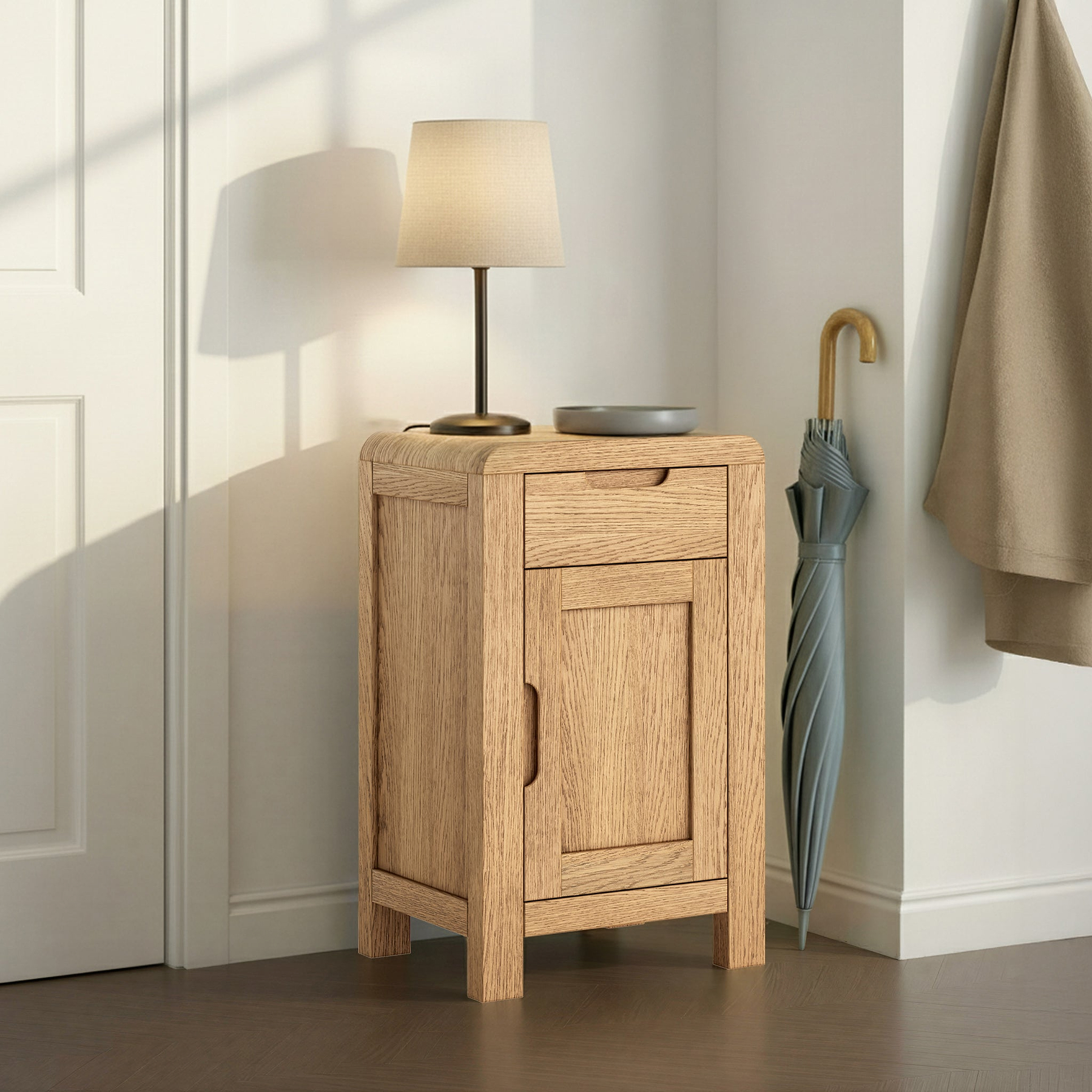 Penryn Oak Small Cupboard from Roseland Furniture